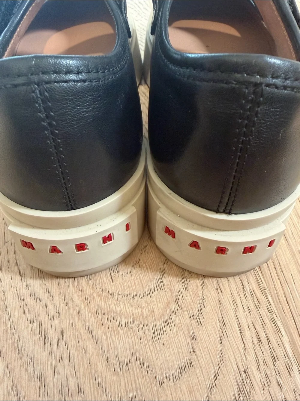 Women’s MARNI Black Mary Jane Platform TENNIES with Cream Sole
